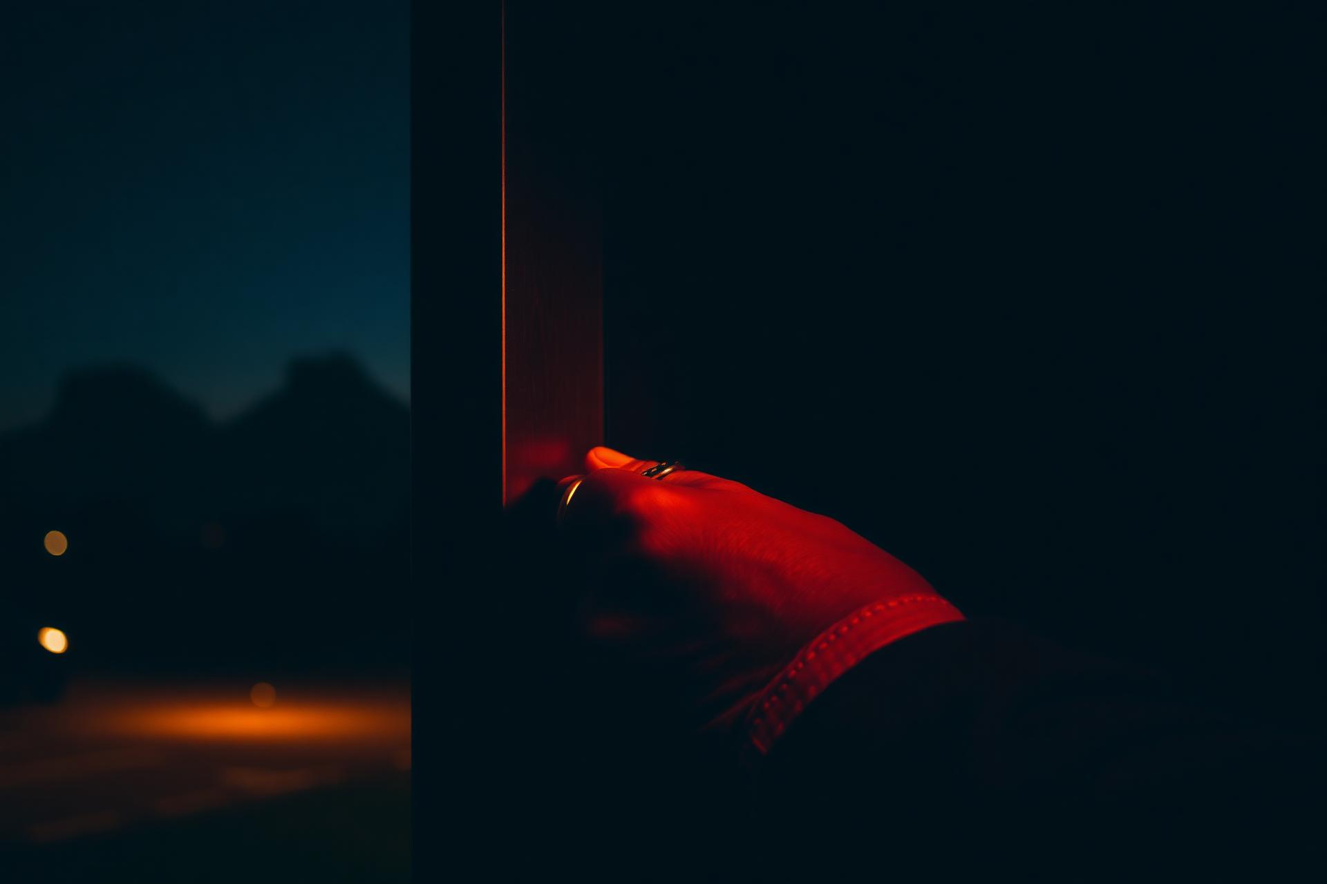 Emergency locksmith working on a door at night in Centurion